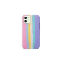 Carregar imagem no visualizador da galeria, Capa de Smartphone Smart Talk Silicone Cover Apple iPhone 12/ 12 Pro Arco-Íris Pastel