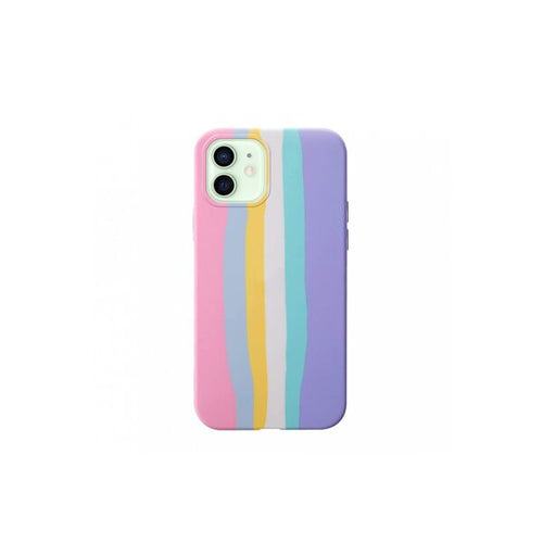 Capa de Smartphone Smart Talk Silicone Cover Apple iPhone 12/ 12 Pro Arco-Íris Pastel