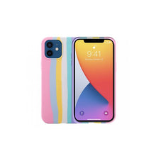 Carregar imagem no visualizador da galeria, Capa de Smartphone Smart Talk Silicone Cover Apple iPhone 12/ 12 Pro Arco-Íris Pastel