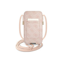 Carregar imagem no visualizador da galeria, Bolsa para Smartphone Guess HangOn 4G Big Metal Logo L Rosa Dourada