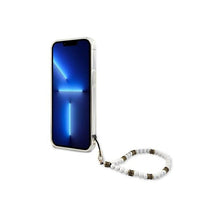 Carregar imagem no visualizador da galeria, Capa de Smartphone Guess Pearl White Chain Apple iPhone 13 Pro Transparente