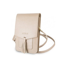 Carregar imagem no visualizador da galeria, Bolsa para Smartphone Guess HangOn Saffiano 7&quot; Dourada