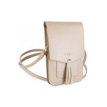 Carregar imagem no visualizador da galeria, Bolsa para Smartphone Guess HangOn Saffiano 7&quot; Dourada