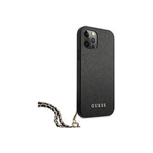 Carregar imagem no visualizador da galeria, Capa de Smartphone Guess Saffiano Chain Apple iPhone 12/ 12 Pro Preta