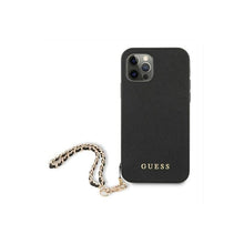 Carregar imagem no visualizador da galeria, Capa de Smartphone Guess Saffiano Chain Apple iPhone 12/ 12 Pro Preta
