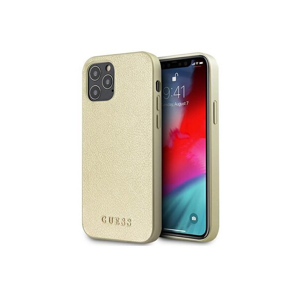 Capa de Smartphone Guess Pele Apple iPhone 12/ Pro Dourada