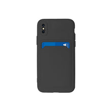 Carregar imagem no visualizador da galeria, Capa de Smartphone Smart Talk Silicone Câmera Protect com Bolsa Cartões Apple iPhone X/ Xs Preto