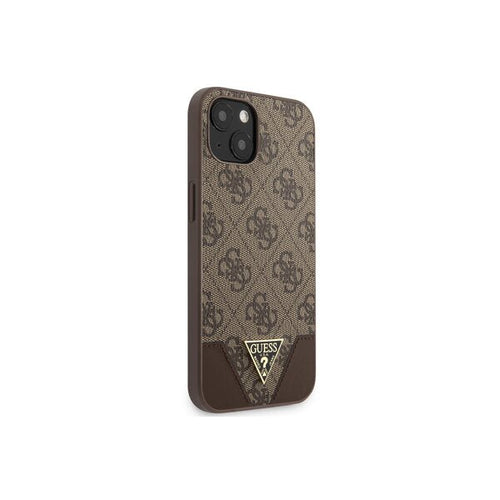 Capa de Smartphone Guess PU Metal Logo Apple iPhone 13 Castanha