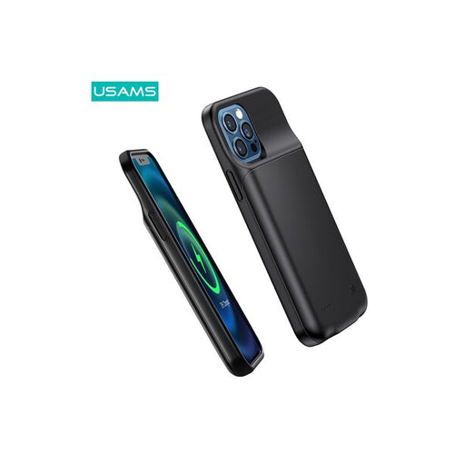 Capa Carregadora Usams US-CD158 Apple iPhone 12 Pro Max 4.500 mAh Preta