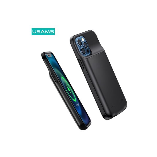 Capa Carregadora Usams US-CD158 Apple iPhone 12 Pro Max 4.500 mAh Preta