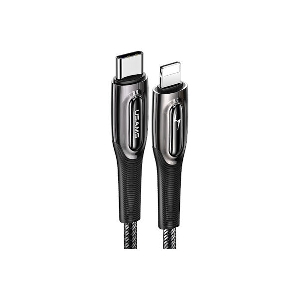 Cabo Usams Raydan Series Type-C para Lightning 20W 1.2M Preto